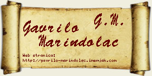Gavrilo Marindolac vizit kartica